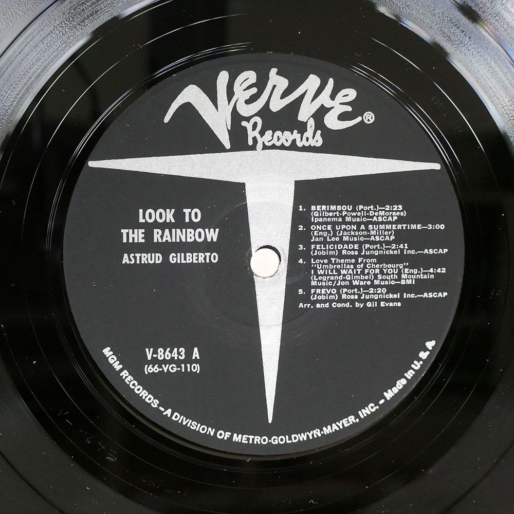 ASTRUD GILBERTO/LOOK TO THE RAINBOW/VERVE V68643 LPの画像2