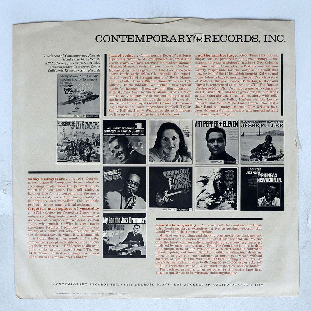 ANDRE PREVIN TRIO/KING SIZE/CONTEMPORARY S7570 LP_画像4