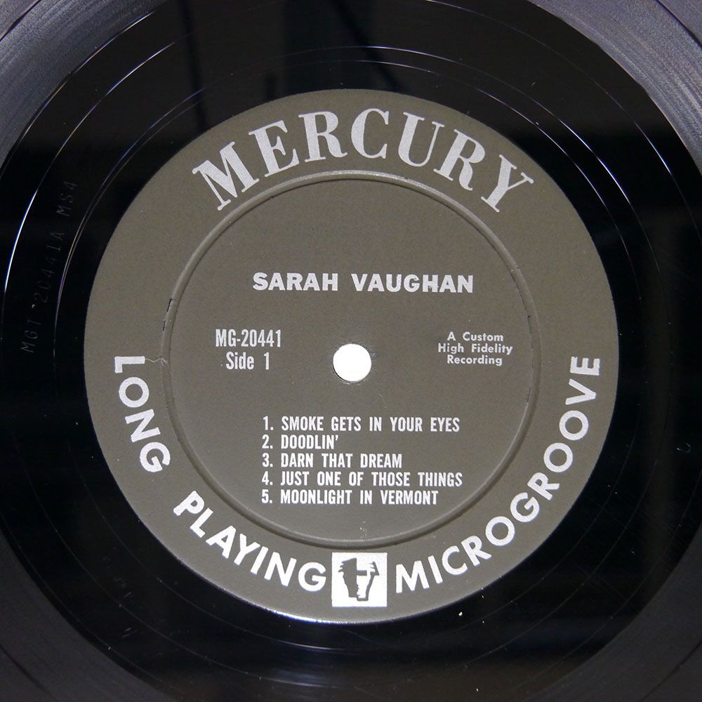 米 SARAH VAUGHAN/NO COUNT SARAH/MERCURY MG20441 LPの画像2