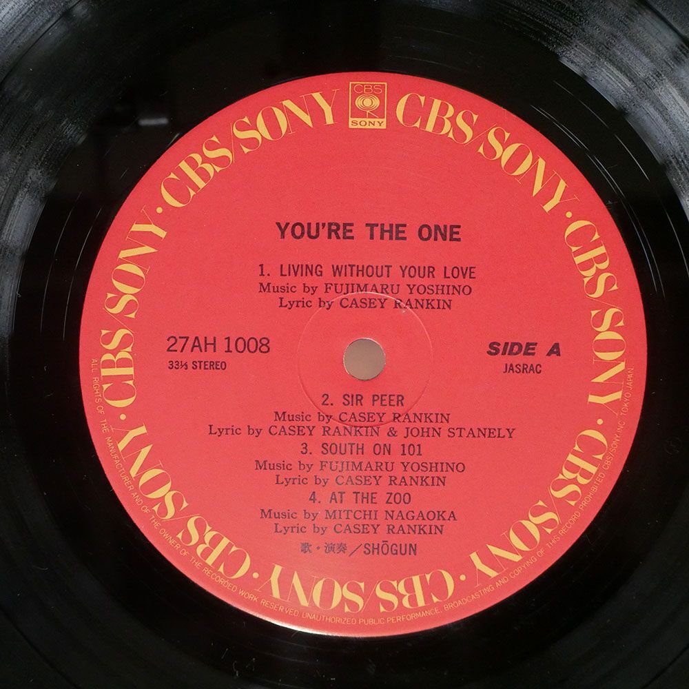 帯付き SHOGUN/YOU’RE THE ONE/CBSSONY 27AH1008 LPの画像2