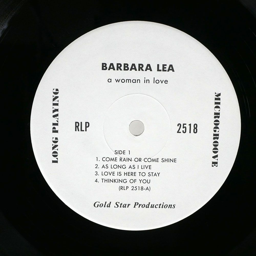 米 BARBARA LEA/A WOMAN IN LOVE/RIVERSIDE RLP2518 LP_画像2