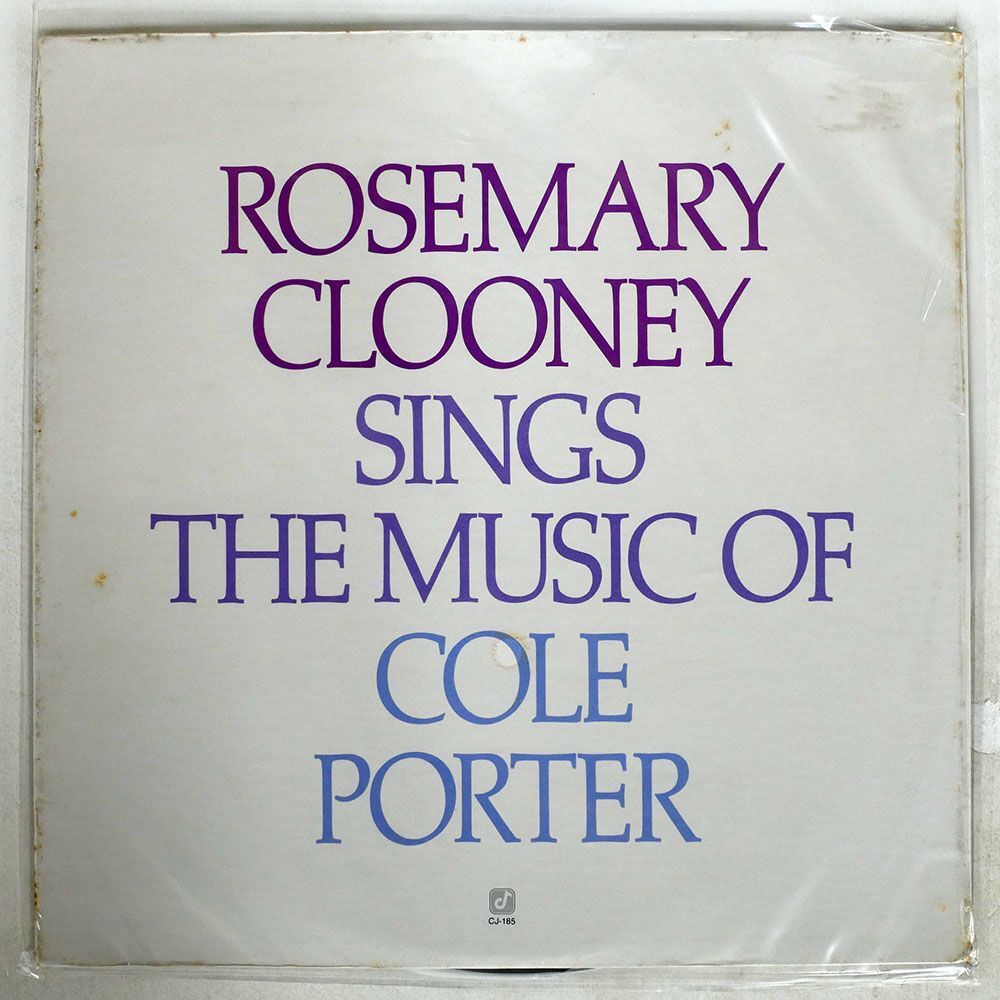 米 ROSEMARY CLOONEY/SINGS MUSIC OF COLE PORTER/CONCORD JAZZ CJ185 LPの画像1