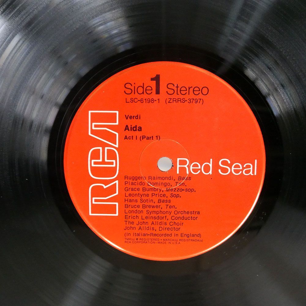 米 プライス, ラインスドルフ/ヴェルディ アイーダ/RCA RED SEAL LSC6198 LP_画像2