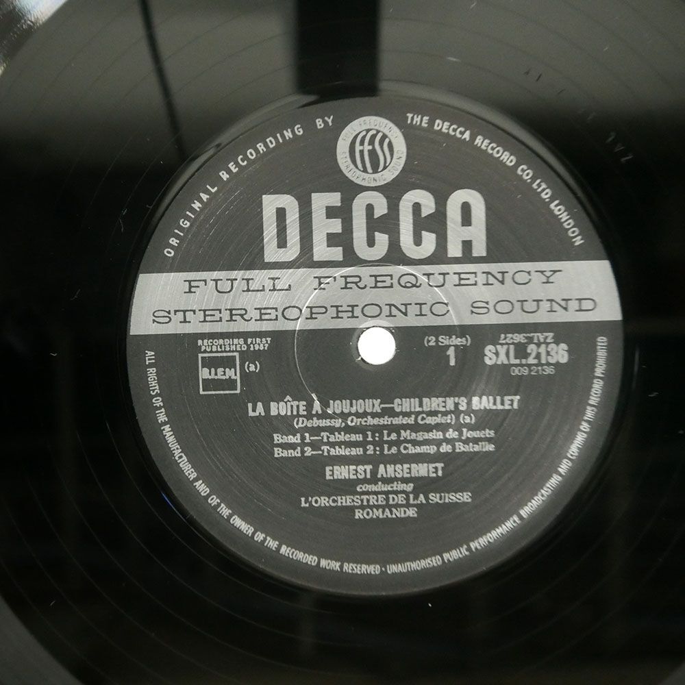 独 重量盤 アンセルメ/ドビュッシー おもちゃ箱交響組曲 春/DECCASPEAKERS CORNER SXL2136 LPの画像2