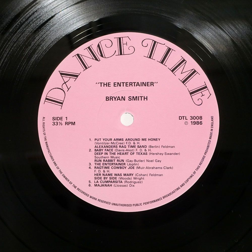 BRYAN SMITH/ENTERTAINER/DANCE TIME DTL3008 LPの画像2