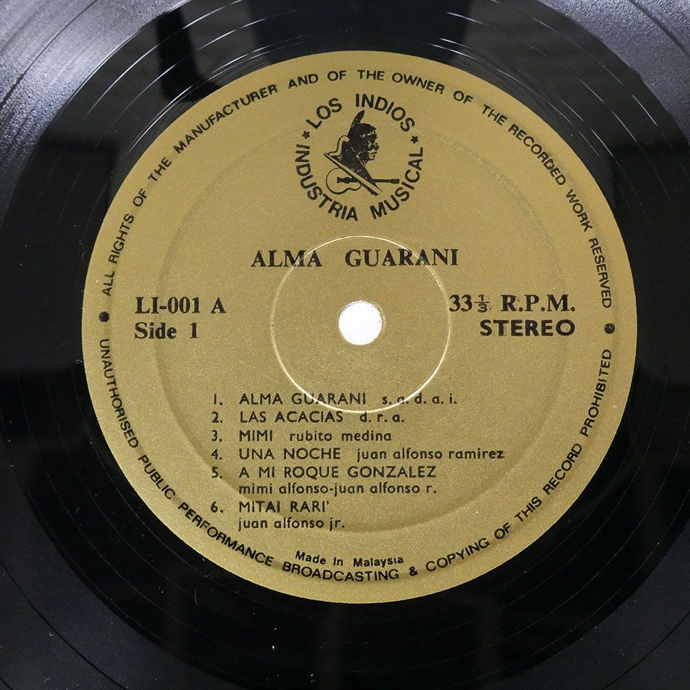 VA(ALMA GUARNI)/FABULOUS LOS INDIOS/INDUSTRIA MUSICAL LI001 LPの画像2