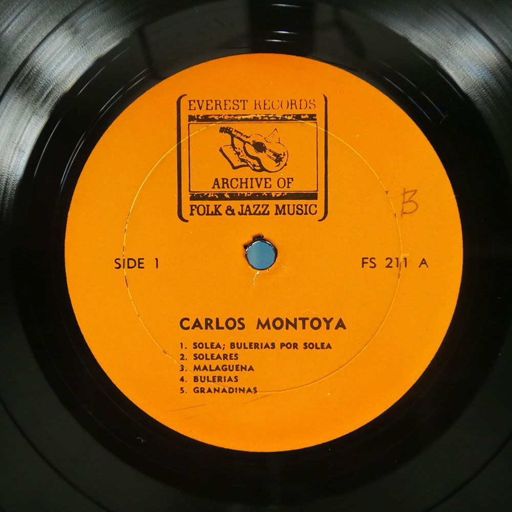 CARLOS MONTOYA/SAME/ARCHIVE OF FOLK MUSIC FS211 LP_画像2