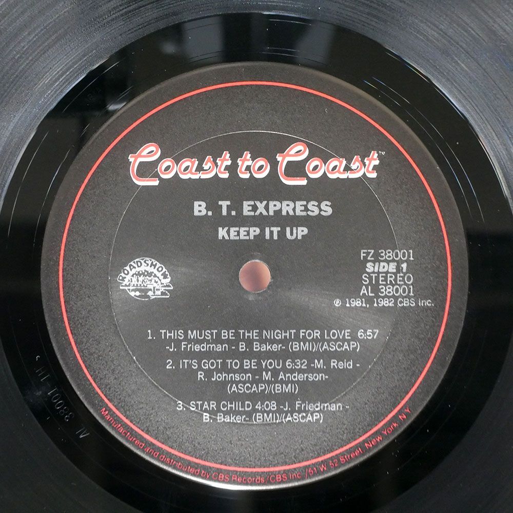 米 B.T EXPRESS/KEEP IT UP/COAST TO COAST FZ38001 LP_画像2