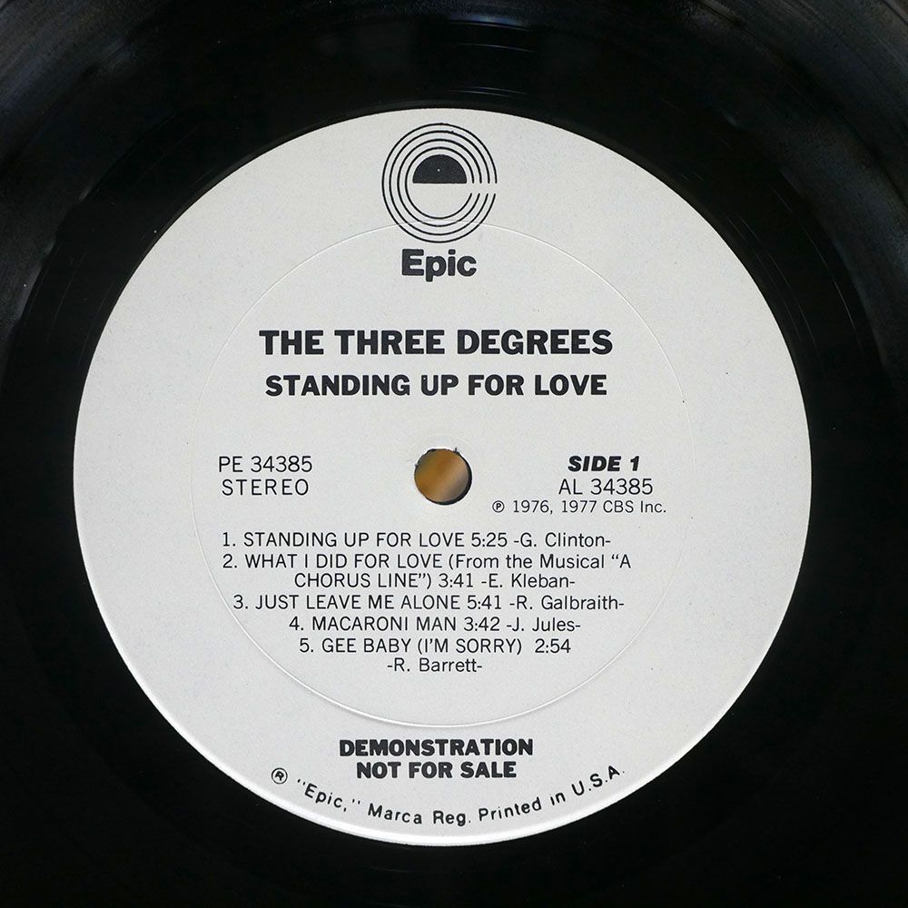 米 THREE DEGREES/STANDING UP FOR LOVE/EPIC AL34385 LPの画像2