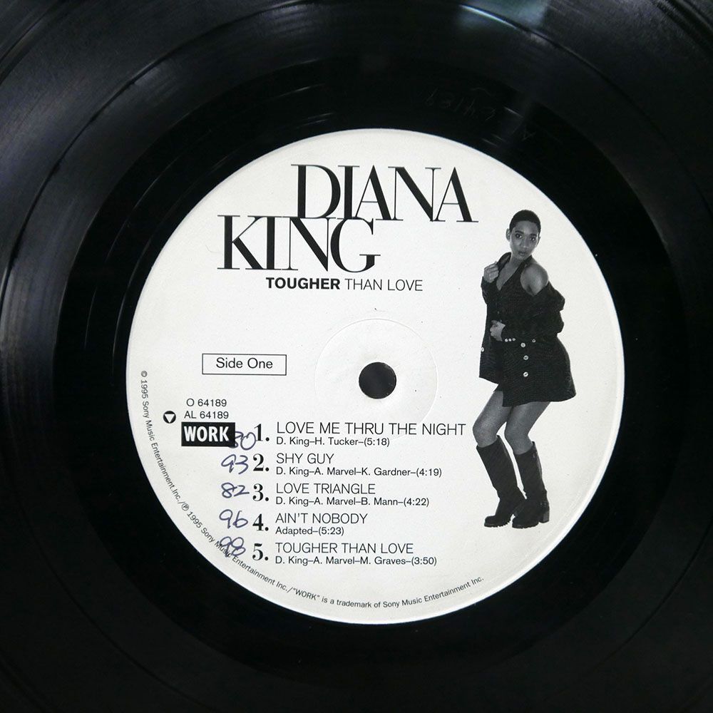 米 DIANA KING/TOUGHER THAN LOVE/WORK 064189 LPの画像2