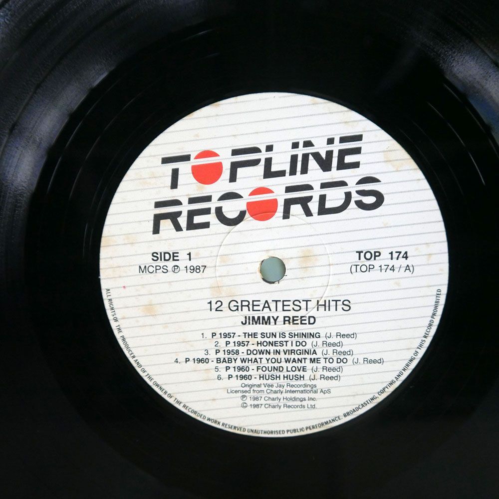 英 JIMMY REED/12 GREATEST HITS/TOPLINE TOP174 LPの画像2