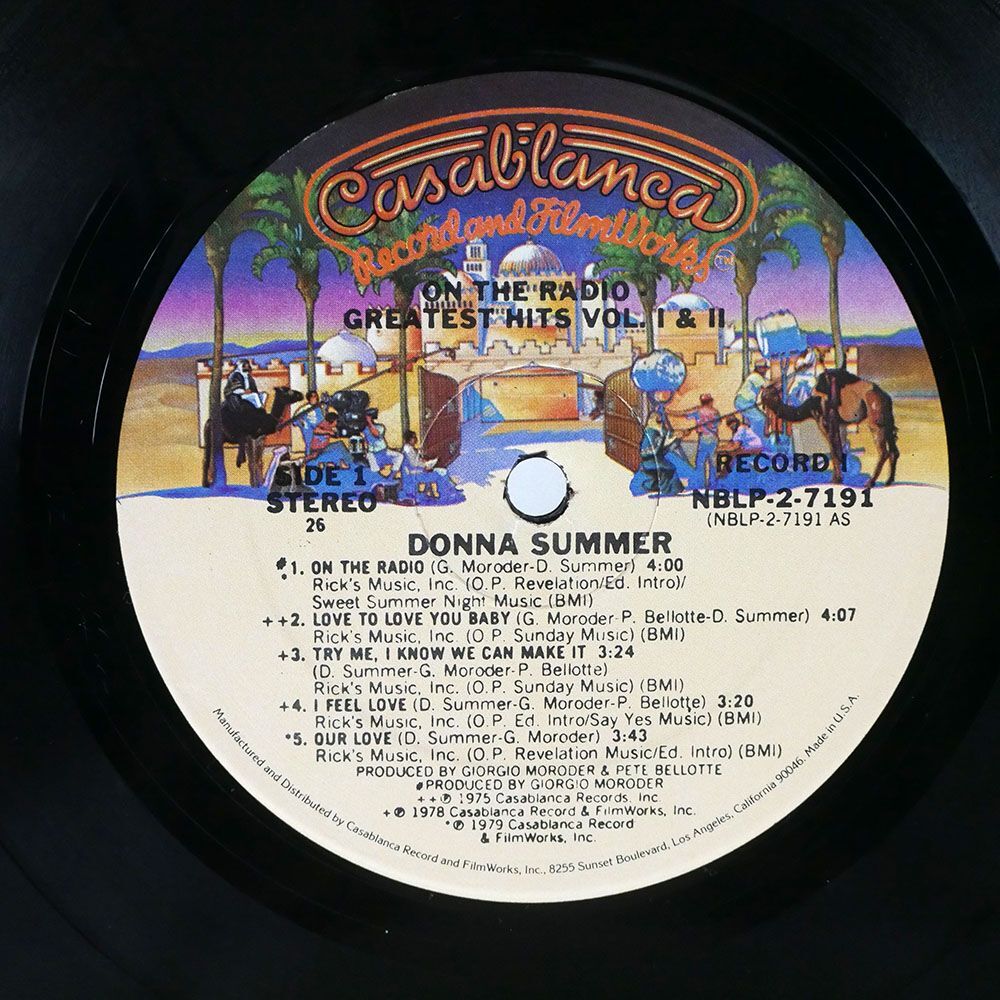 米 DONNA SUMMER/ON THE RADIO - GREATEST HITS - VOLUMES I & II/CASABLANCA NBLP27191 LPの画像2