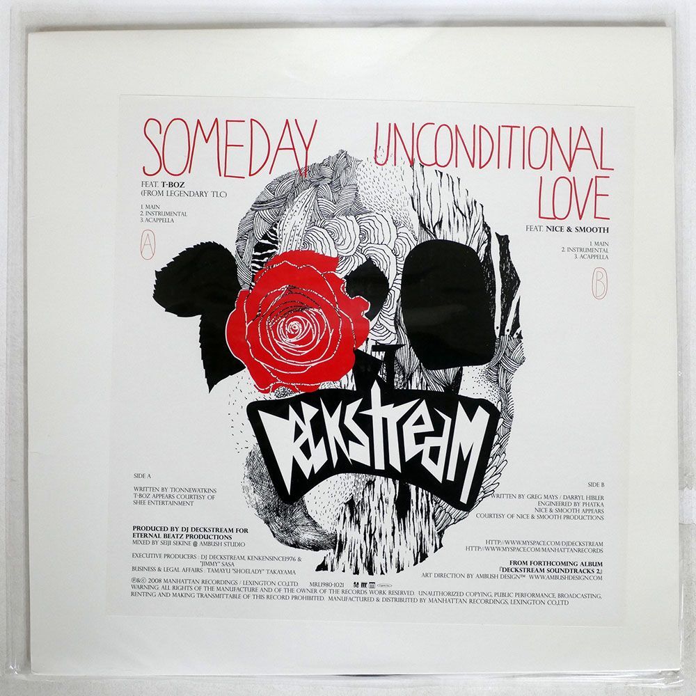DJ DECKSTREAM/SOMEDAY UNCONDITIONAL LOVE/MANHATTAN RECORDINGS MRL19801021 12の画像1