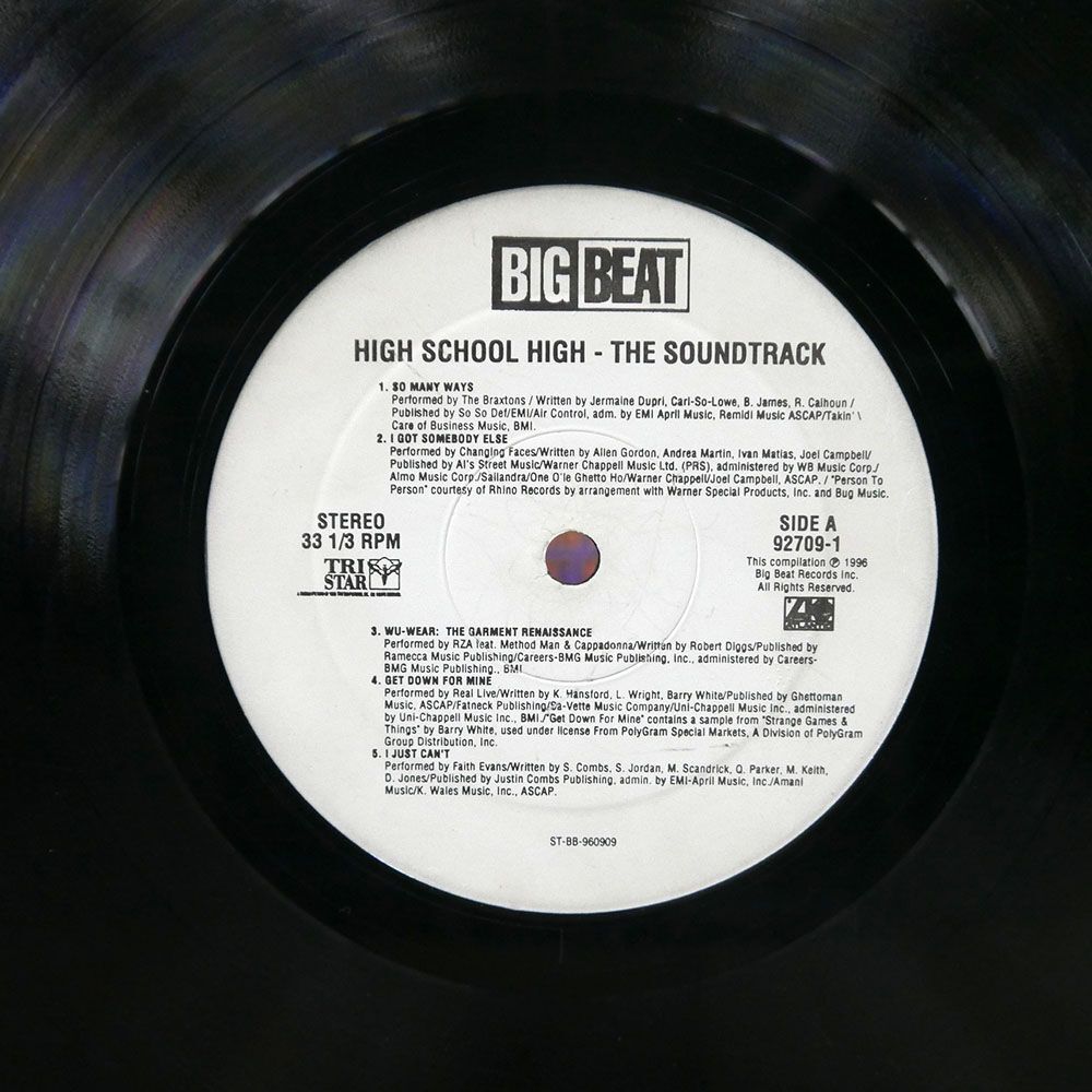 米 VA/HIGH SCHOOL HIGH - THE SOUNDTRACK/BIG BEAT 927091 LP_画像2