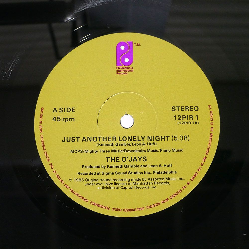 英 O’JAYS/JUST ANOTHER LONELY NIGHT/PHILADELPHIA INTERNATIONAL 12PIR1 12の画像2