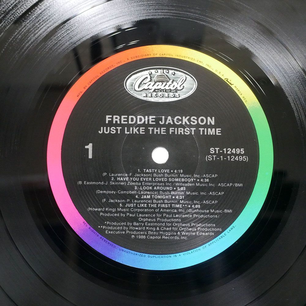 米 FREDDIE JACKSON/JUST LIKE THE FIRST TIME/CAPITOL ST12495 LPの画像2