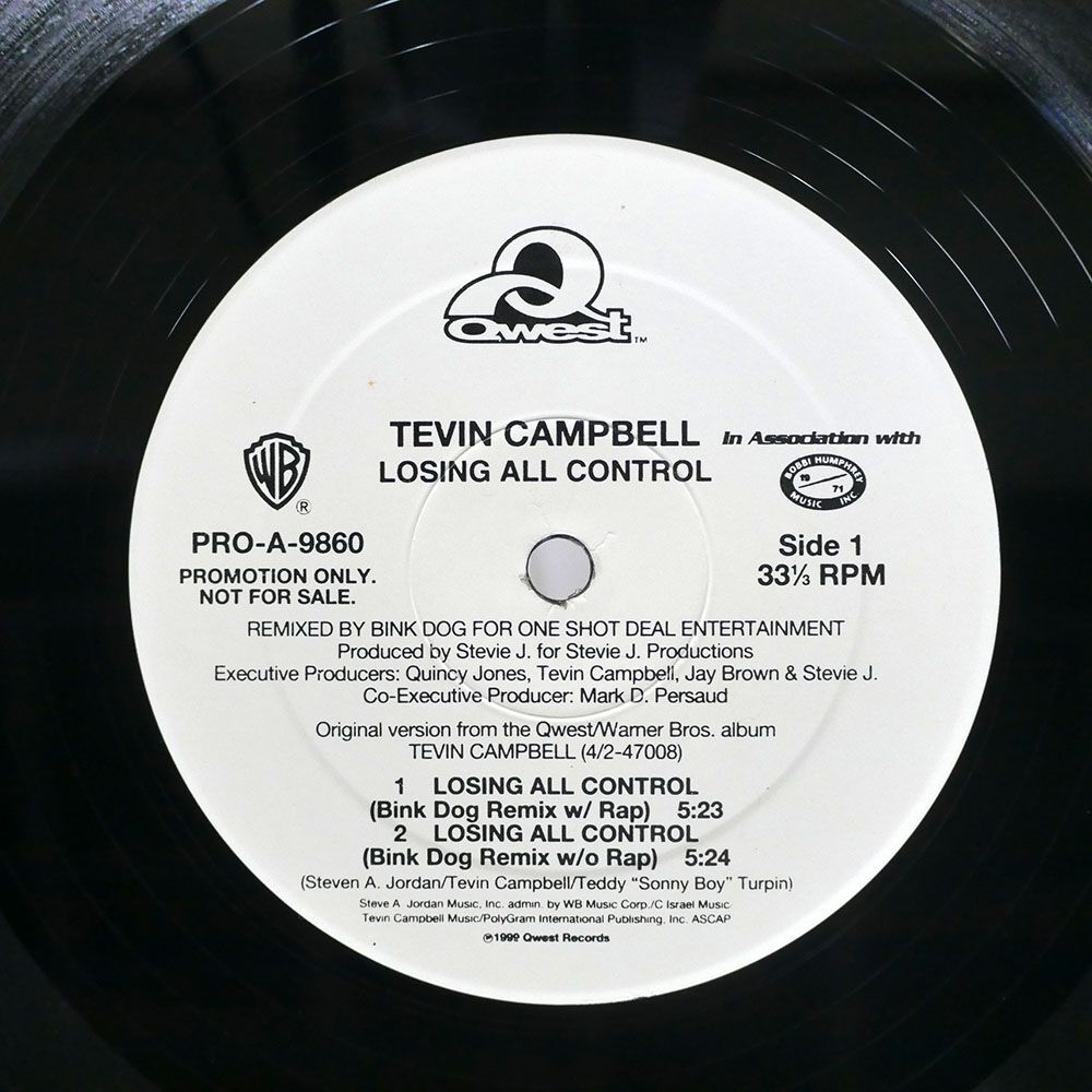 TEVIN CAMPBELL/LOSING ALL CONTROL (REMIX)/QWEST PROA9860 12の画像2