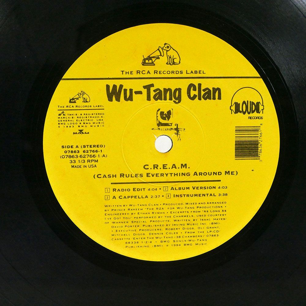 米 WU-TANG CLAN/C.R.E.A.M. (CASH RULES EVERYTHING AROUND ME)/LOUD 07863627661 12の画像2