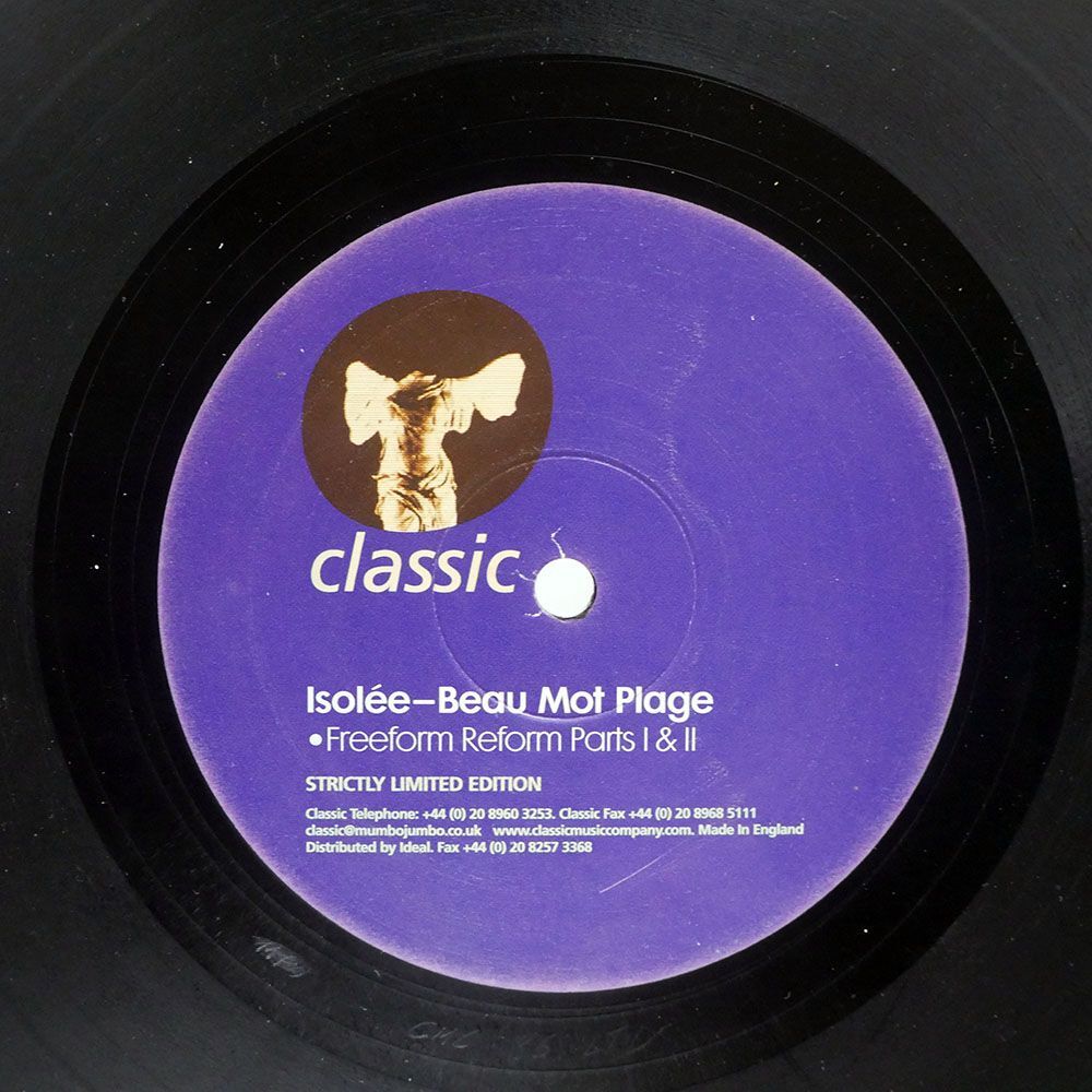 英 ISOLE/BEAU MOT PLAGE (REMIX)/CLASSIC CMC086LTD 12の画像1