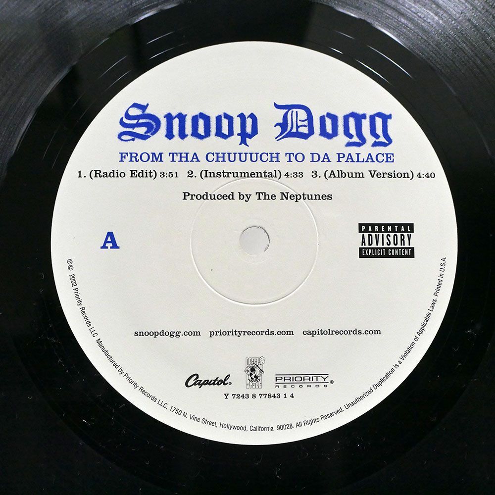 米 SNOOP DOGG/FROM THA CHUUUCH TO DA PALACE/PRIORITY Y724387784314 12_画像2