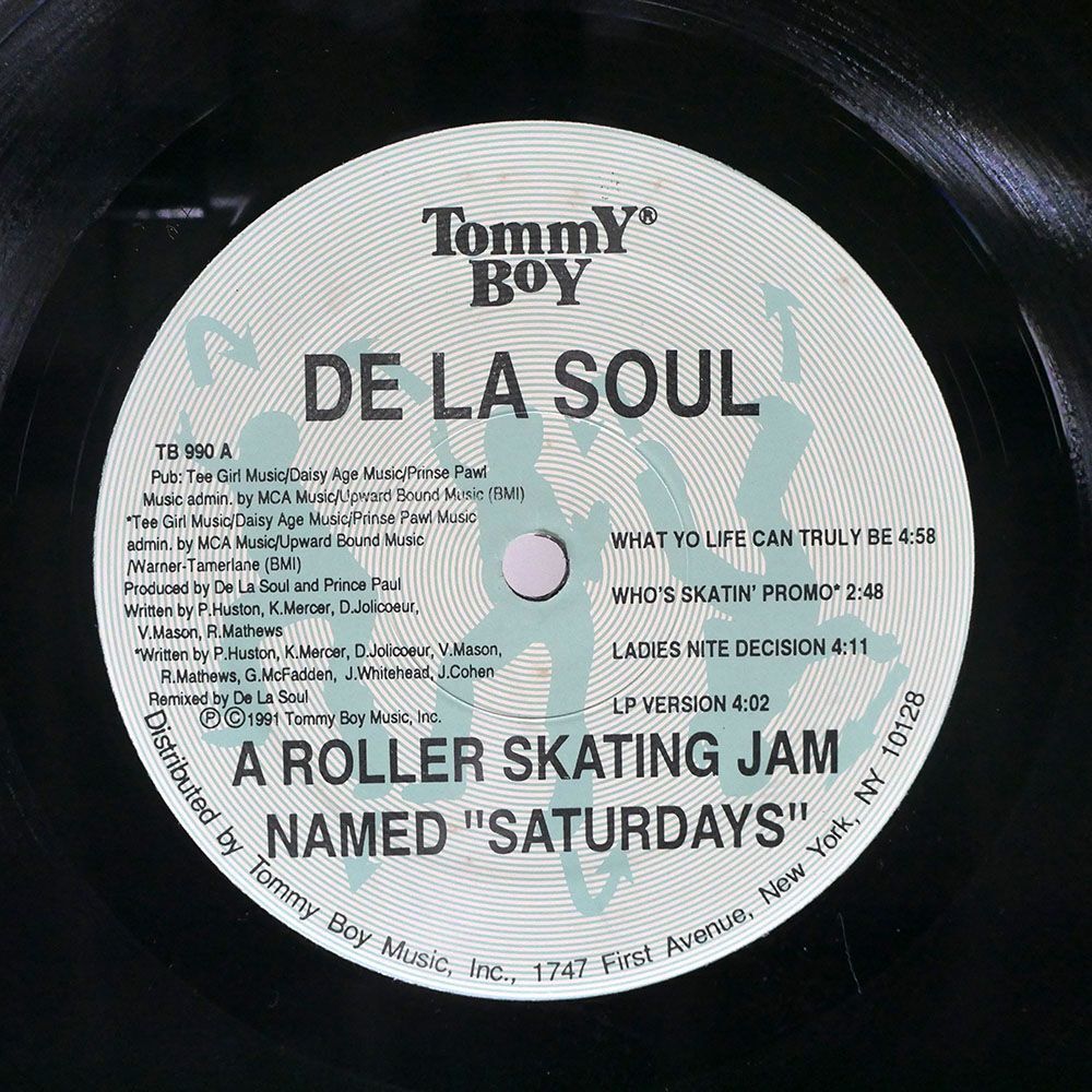 米 DE LA SOUL/A ROLLER SKATING JAM NAMED "SATURDAYS"/TOMMY BOY TB990 12_画像2