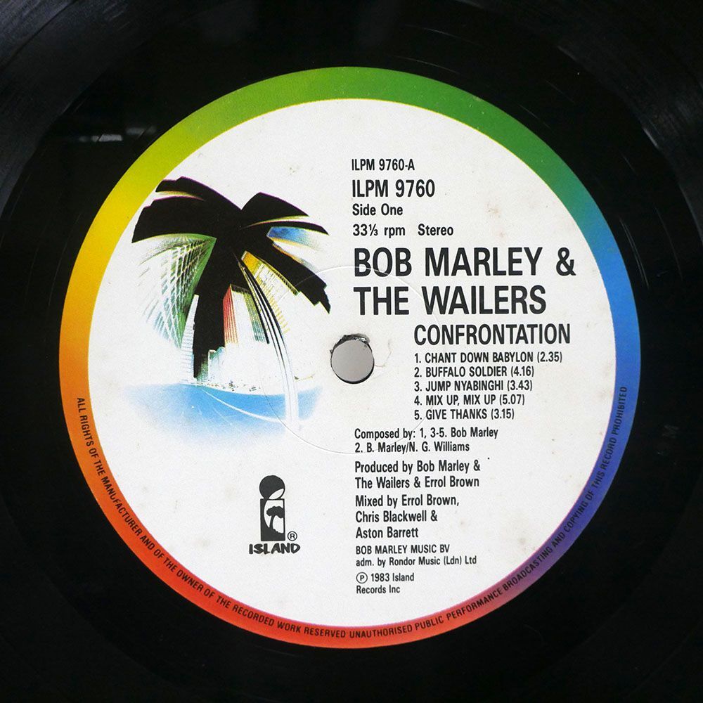 英 BOB MARLEY & THE WAILERS/CONFRONTATION/ISLAND ILPM9760 LPの画像2