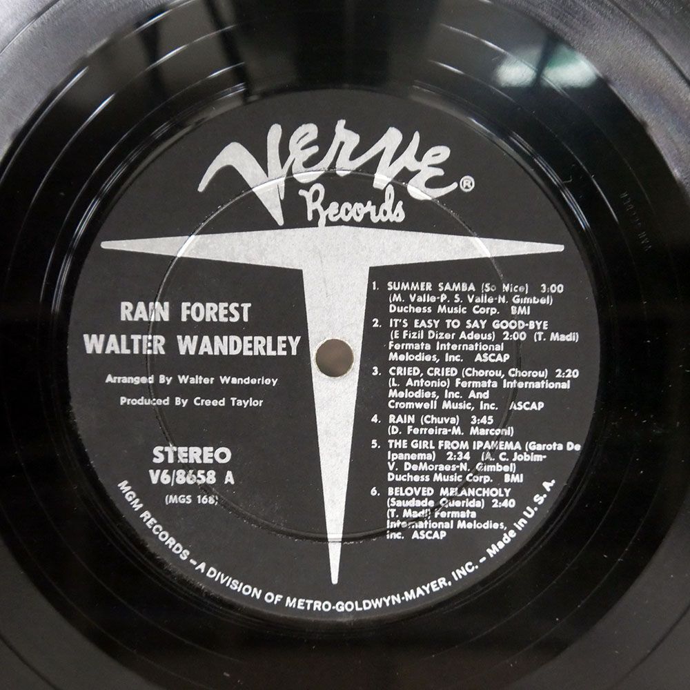 米 WALTER WANDERLEY/RAIN FOREST/VERVE V68658 LPの画像2