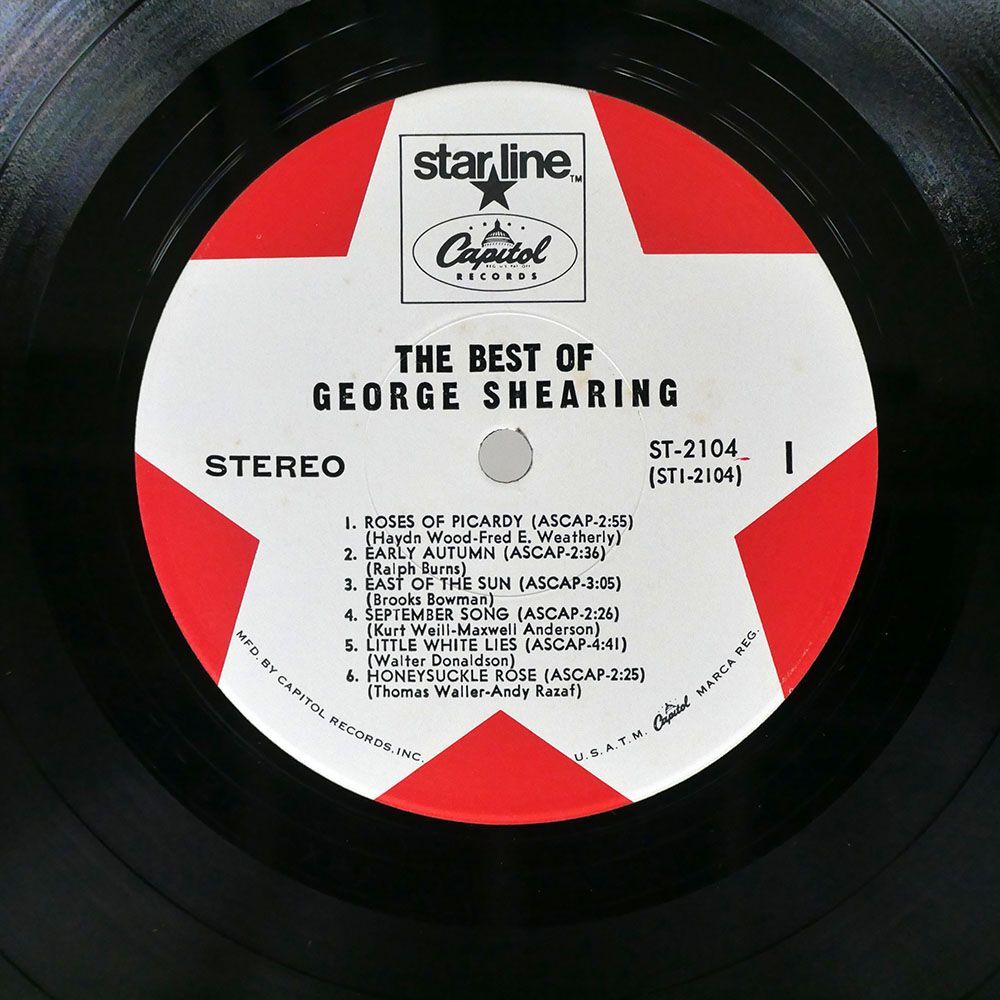 GEORGE SHEARING/BEST OF GEORGE SHEARING/CAPITOL ST2104 LPの画像2