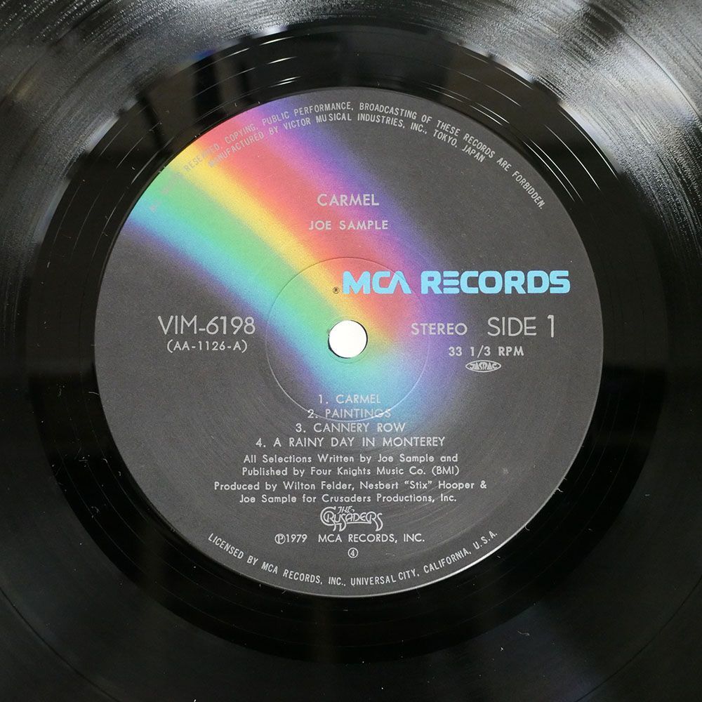 帯付き ジョー・サンプル/CARMEL/MCA VIM6198 LPの画像2