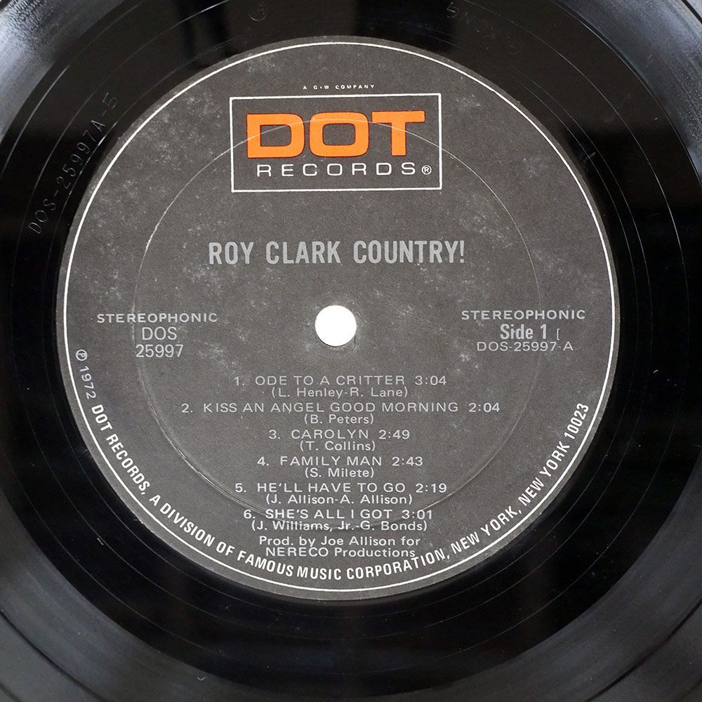 ROY CLARK/COUNTRY!/DOT DOS25997 LPの画像2
