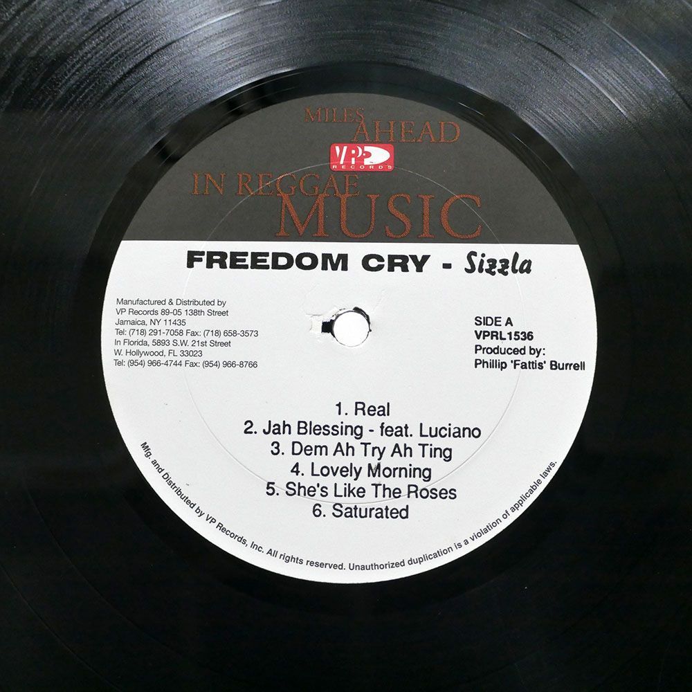 米 SIZZLA/FREEDOM CRY/VP VPRL1536 LPの画像2