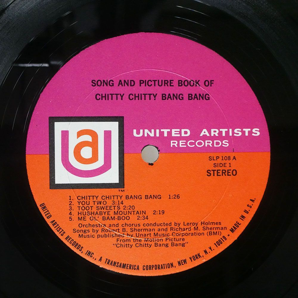 米 LOLA FISHER/SONG AND PICTURE BOOK OF CHITTY CHITTY BANG BANG/UNITED ARTISTS SLP108 LP_画像2
