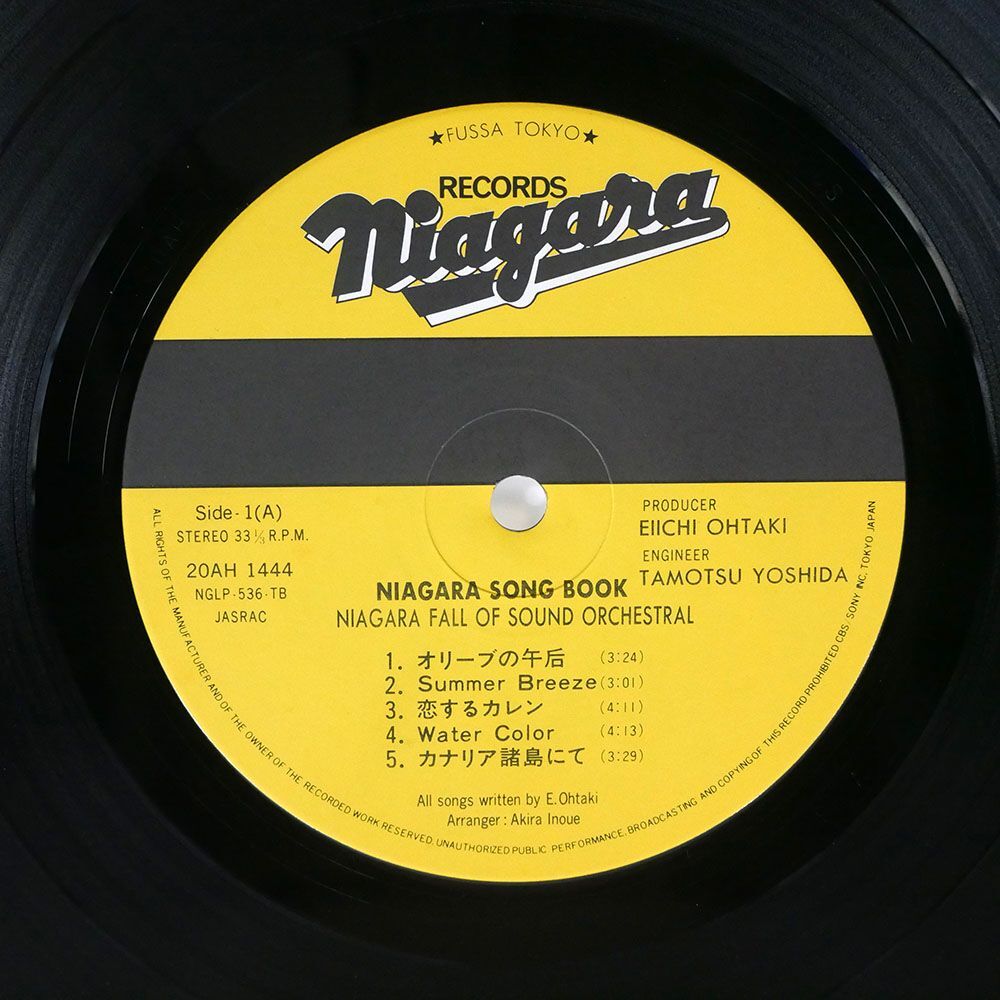 NIAGARA FALL OF SOUND ORCHESTRAL/NIAGARA SONG BOOK/NIAGARA 20AH1444 LPの画像2