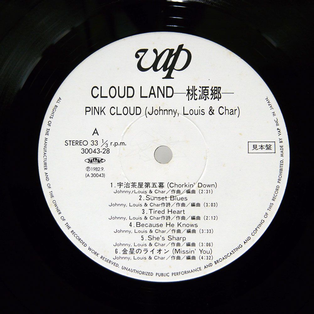プロモ PINK CLOUD/CLOUD LAND -桃源郷-/VAP 3004328 LPの画像2