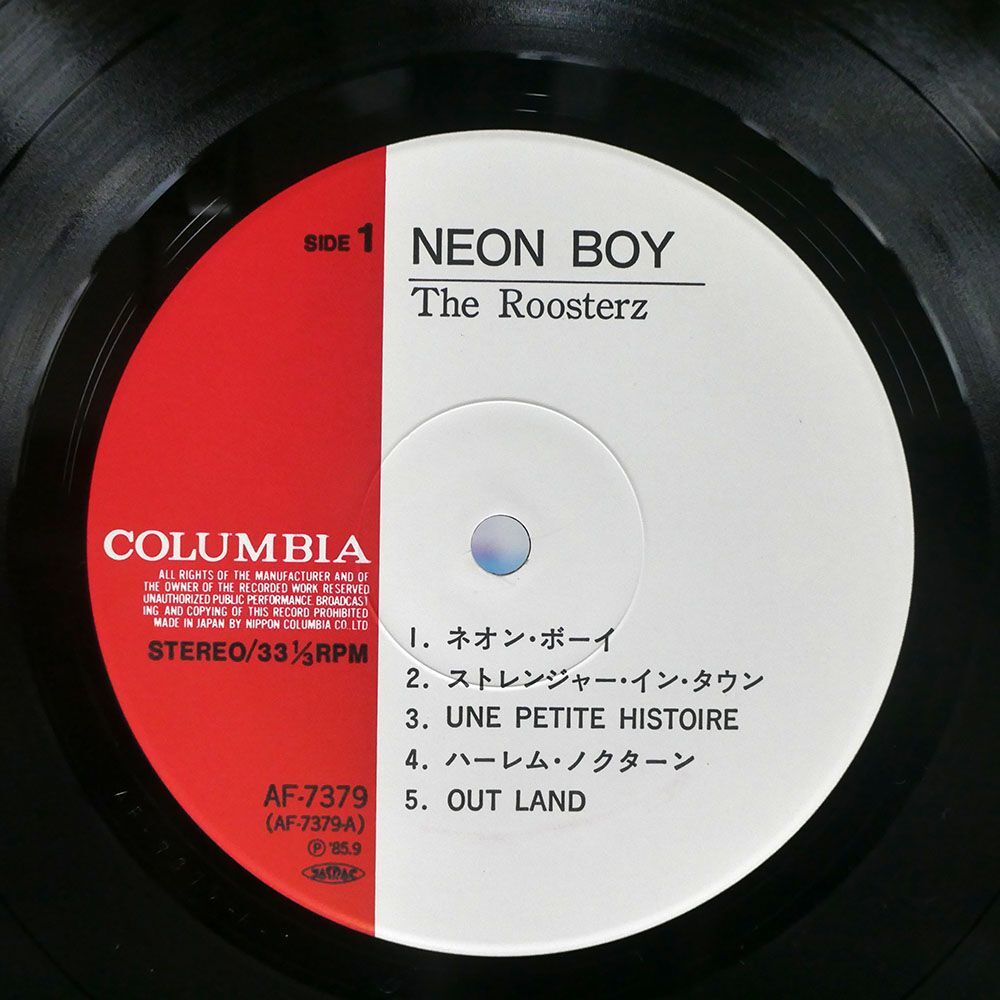 帯付き ルースターズ/NEON BOY/COLUMBIA AF7379 LP_画像2