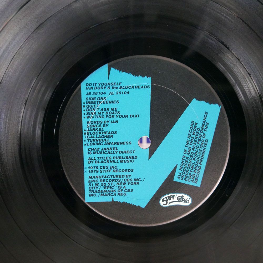 米 IAN DURY & THE BLOCKHEADS/DO IT YOURSELF/STIFF-EPIC JE36104 LPの画像2