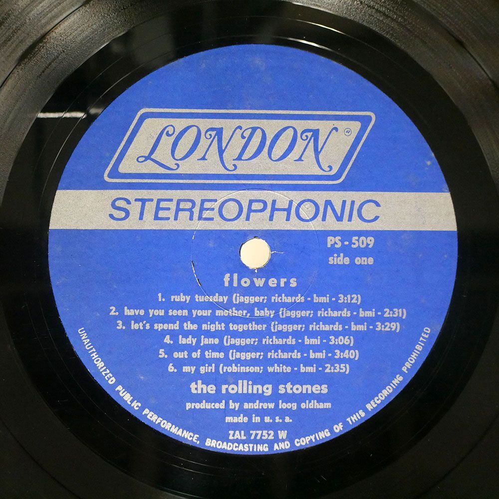 米 ROLLING STONES/FLOWERS/LONDON PS509 LPの画像2