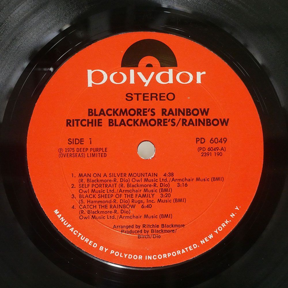 米 RAINBOW/RITCHIE BLACKMORE’S/POLYDOR PD6049 LPの画像2