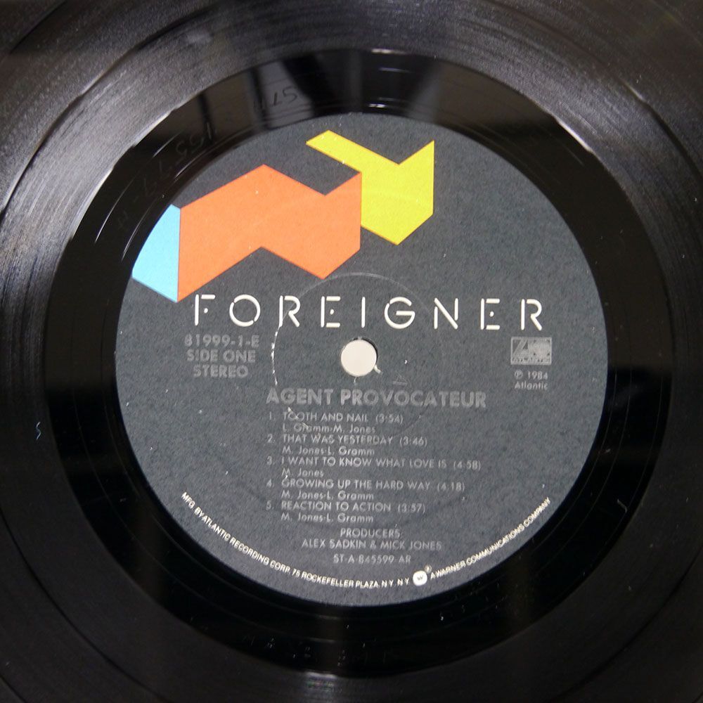 米 FOREIGNER/AGENT PROVOCATEUR/ATLANTIC 819991E LPの画像2