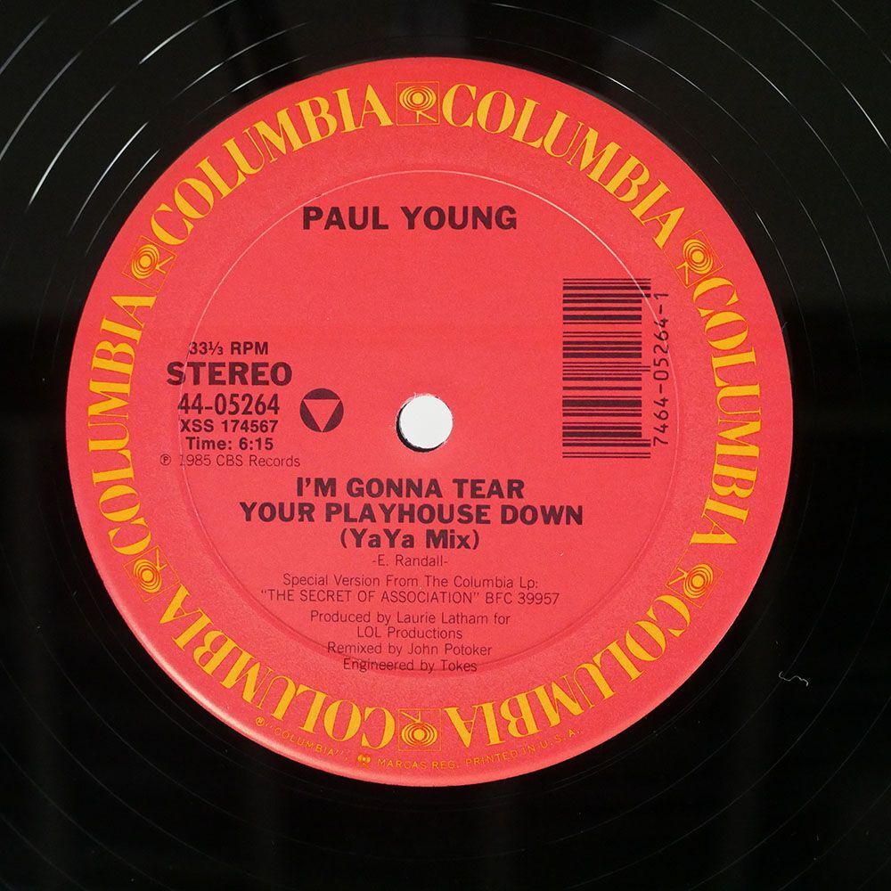 PAUL YOUNG/I’M GONNA TEAR YOUR PLAYHOUSE DOWN/COLUMBIA 4405264 12_画像2