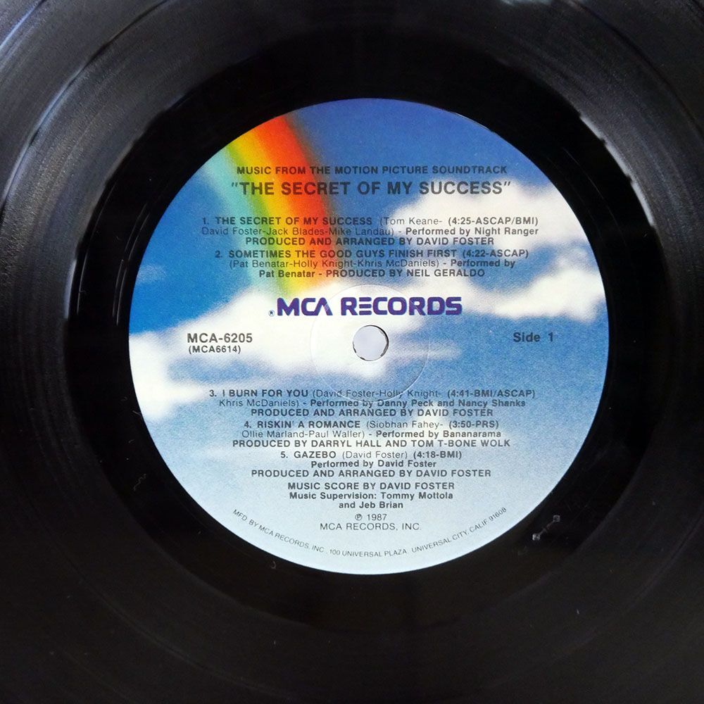 米 OST/SECRET OF MY SUCCESS - MUSIC FROM THE MOTION PICTURE SOUNDTRACK/MCA MCA6205 LPの画像2
