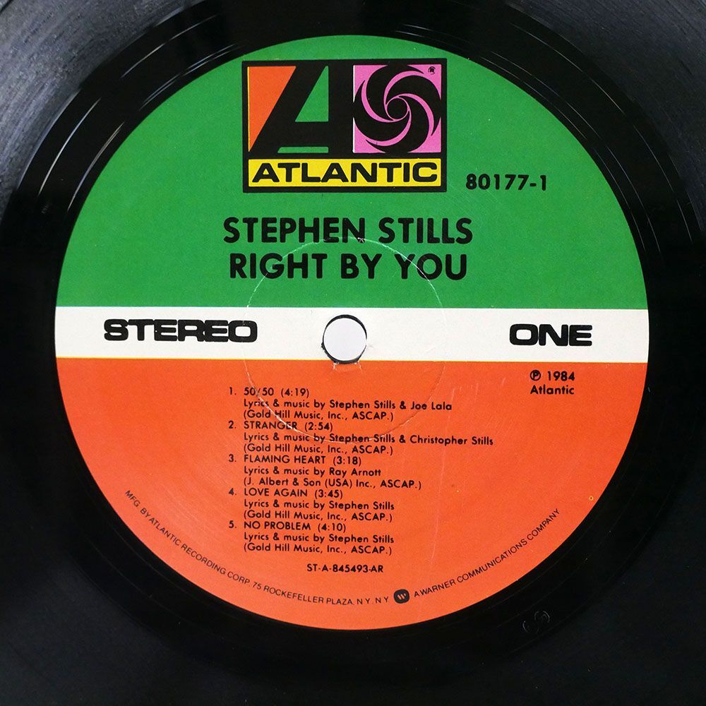 米 STEPHEN STILLS/RIGHT BY YOU/ATLANTIC 801771 LPの画像2