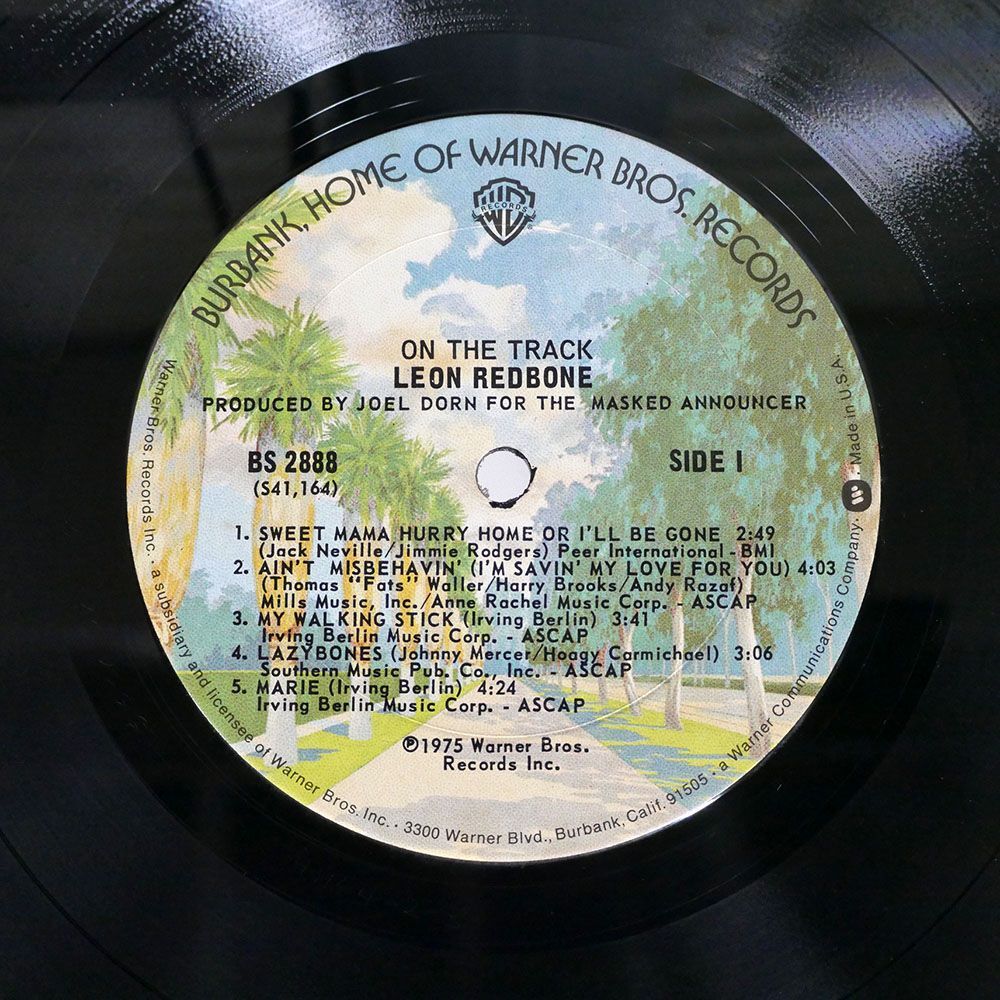 米 LEON REDBONE/ON THE TRACK/WARNER BROS. BS2888 LPの画像2