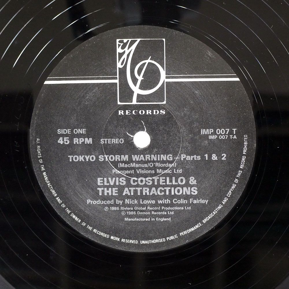 ELVIS COSTELLO & THE ATTRACTIONS/TOKYO STORM WARNING PTS 1 & 2/IMP IMP007T 12の画像2