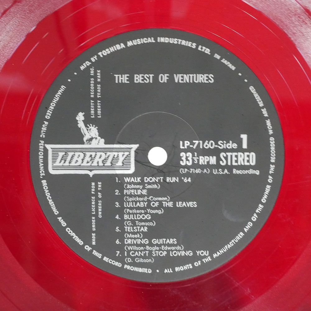 赤盤 ヴェンチャーズ/BEST OF/LIBERTY LP7160 LP_画像2