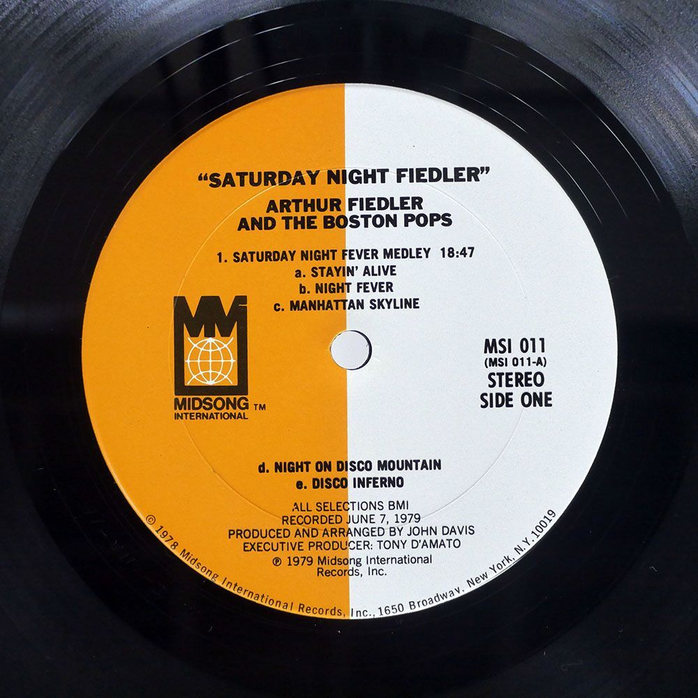 ARTHUR FIEDLER/SATURDAY NIGHT FIEDLER/MIDSONG INTERNATIONAL MSI011 LP_画像2