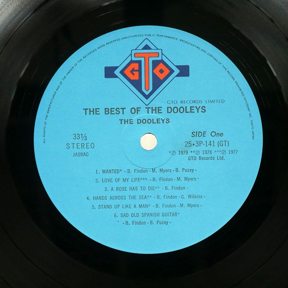 帯付き ドゥーリーズ/BEST OF THE DOOLEYS/GTO 253P141 LPの画像2