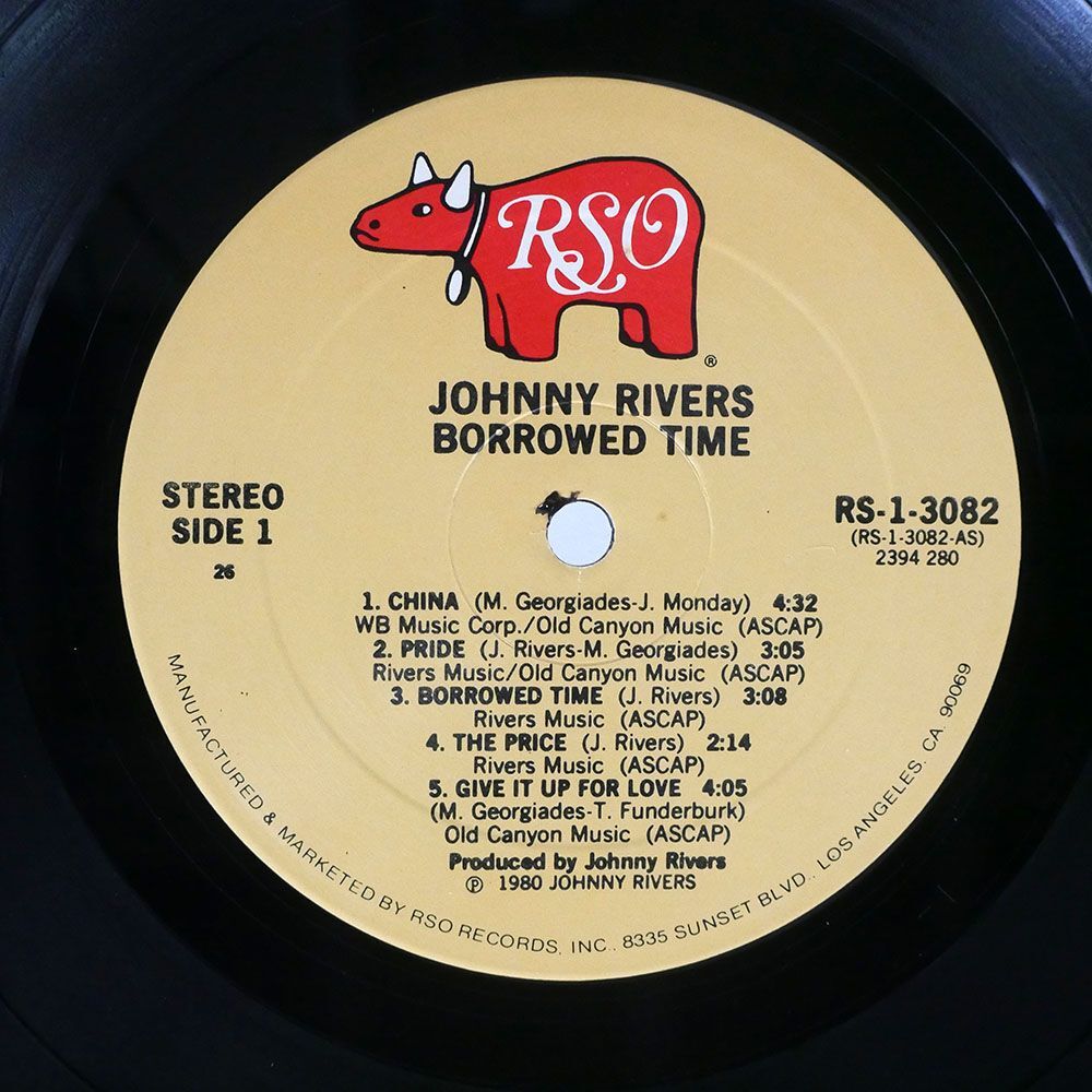 米 JOHNNY RIVERS/BORROWED TIME/RSO RS13082 LPの画像2