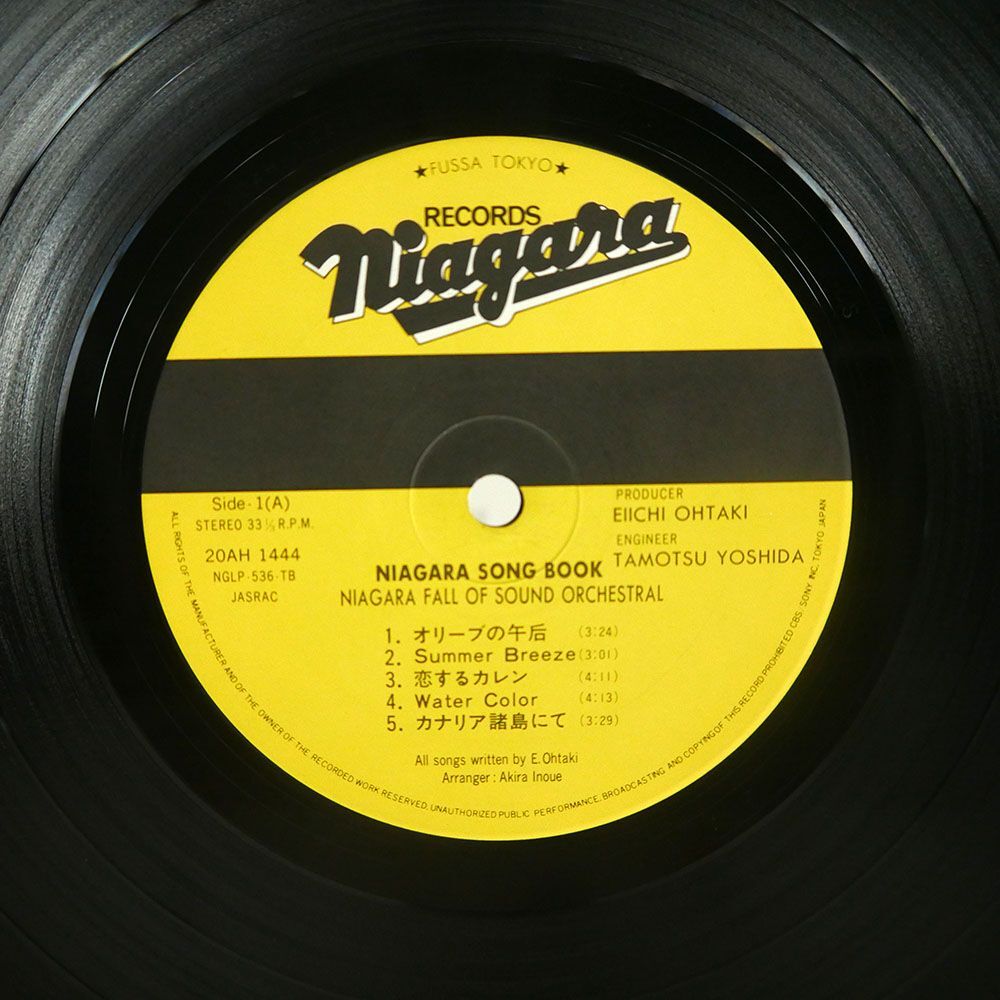 NIAGARA FALL OF SOUND ORCHESTRAL/NIAGARA SONG BOOK/NIAGARA 20AH1444 LP_画像2