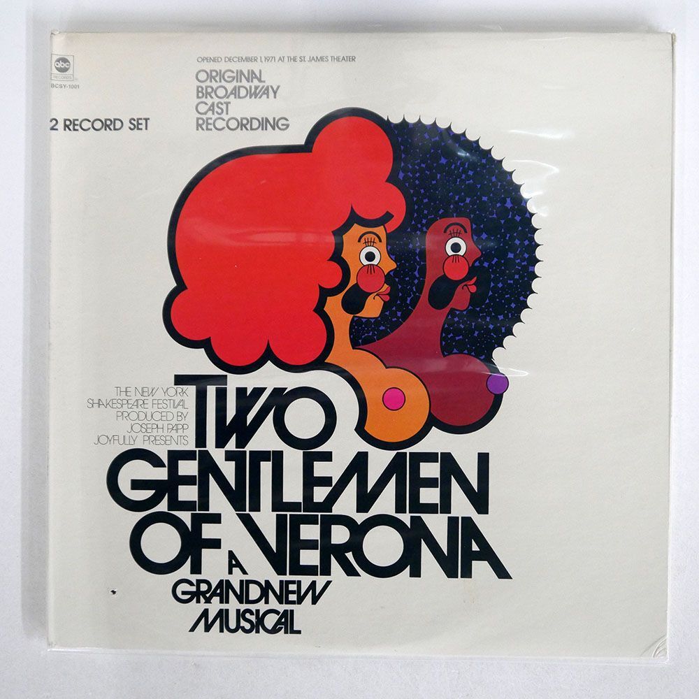 米 VA/TWO GENTLEMEN OF VERONA: A GRAND NEW MUSICAL (ORIGINAL BROADWAY CAST RECORDING)/ABC BCSY1001 LP_画像1